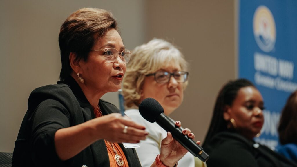 UWGC partner speaks at a partner Convening